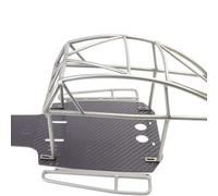 Jouets RC Compatible avec Tamiya Sand Scorcher 1/10 RC Voiture Pièces Upgrade Châssis Et Cage De Sécurité Motif Fibre De Carbone en Acier Inoxydable