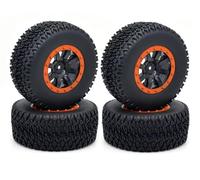 Jouets RC Pour Huanqi 727 Pour Remo 1:10 RC Télécommande Modèle Voitures Camion Court Parcours Pneu Véhicule Tout-terrain Pour Buggy Pneus Roue Roues Pièces(Orange)