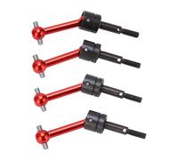 Jouets RC Pour Tamiya Pour TT02 1/10 RC Car Upgrade Parts 4Pcs Métal Arbre Transmission Universel CVD 70mm Modèle Accessoire Modifié Assembler(Red)