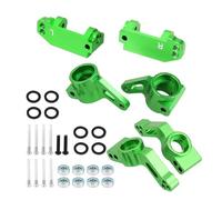 Jouets RC Pour Traxxas Pour Slash 4x4 2WD 1/10 Bloc Direction En Alliage Métallique Bloc Roulette Moyeu En C Pour D'essieu Avec Kit Roulements À Billes Voiture Radiocommandée(Green)