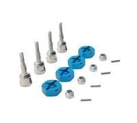 Jouets RC Pour Wltoys A949 A959 A959-B A969 A979 K929 1/18 Arbre Transmission En Métal Essieu Roue Coupelle Et Adaptateur Hexagonal Roue 12 Mm Pièces Mise À Niveau Pour Voiture RC(Blue)