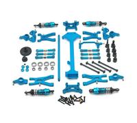 Jouets RC Pour WLtoys A959 A949 A969 A979 K929 1/18 Métal Pour Bras Oscillant Tasse Direction Tringlerie Amortisseur Kit RC Pièces Voiture Mise À Niveau(BLUE)