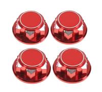 Jouets RC Pour X-Maxx Pour Summit Pour E-Revo Pour Sledge Pour Buggy Truck 4 Écrous Roue Hexagonaux Métal 17 Mm Anti-poussière Antidérapants Pièces Pour Voiture RC(Red)