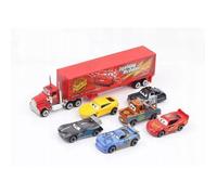 Voitures Cars Jouets Enfant - Set 7 Miniatures avec Camion Transporteur | Lightning McQueen, Mack, Disney Pixar Jouet Garçon Cadeau