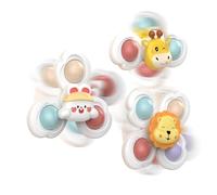Jouets Rotatifs À Ventouse 3 Pièces - Jouets Rotatifs pour Bébé Fidget pour Les Tout-Petits | Spinner Sensoriel Fidget pour , Jouet, Chaises De Salle À Manger, Cadeaux d'anniversaire