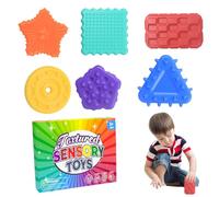 Jouets Sensoriels Anti-Stress | 6 Pièces De Cadeaux En Silicone Doux Et Texturé | Jouets Apaisants - Pour Le Jeu L'Apprentissage Des Formes La Relaxation Le Voyage L'École Et Le Remplissage De Chausse