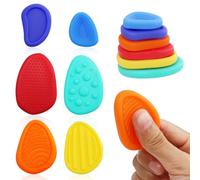 Jouets Sensoriels Fidget, 6Pack Textured Worry Stone Sensory Toys for Kids with Autism, Anxiety Relief Sensory Toys for Kids and Adults