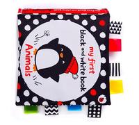 Jouets Sensoriels Noirs et Blancs pour bébé, à Contraste élevé, pour l'exercice de Coordination œil-Main pour Les Nourrissons (Animal)