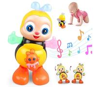 Jouets sensoriels pour bébé, jouets dansants pour bébés, abeille électrique sensorielle avec musique et lumières, jouet de dessin animé de développement amusant pour voyage, maison, récréation