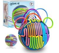 Jouets sensoriels pour enfants, balle d'activité sensorielle avec 24 cordes et base d'affichage, jouets sensoriels, jouets de voyage pour l'autisme, le TDAH, apaisant, soulagement du stress