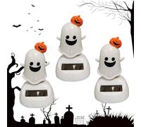 Jouets solaires dansants, Figurine fantôme Citrouille d'halloween, Lot de 3 Figurines solaires dansantes de 4, 1 x 8, 6 cm, pour décoration Tableau Bord Voiture d'halloween.