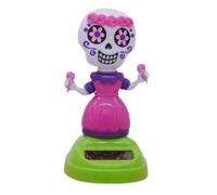 Jouets Solaires Pour Fenêtre - Figurines de Voiture à Tête de Crâne Oscillant,Décorations d'Intérieur Résistantes aux Intempéries, Accessoires Automobile Originaux pour Camion et Camping-Car