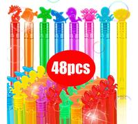 Jouets souffleurs de bulles de forme animale océanique créative, mini baguettes à bulles colorées, créateurs d'ambiance pour fête en plein air, tubes à essai à bulles à main (liquide à bulles non incl