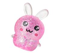 Jouets Souples à Presser,Lapin Doux et ludique avec Paillettes Scintillantes - Jouets sensoriels Anti-Stress,Adultes Amis Salle de ureau Étude Attente Gestion de la colère
