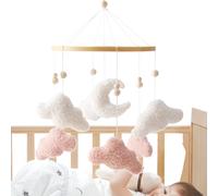 Jouets Suspendus Pour Berceau Bébé, Mobile Musical Suspendu Avec Hochets, Pendentins Nuage Jouets De Poussette Mobile Parc Décoration Chambre Bébé Cadeau Naissance Nursery
