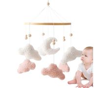 Jouets Suspendus Pour Berceau - Mobiles pour Chambre de Bébé - Pendentifs En Peluche Forme Nuage Décoratif pour Poussette Berceau Naissance Baby Shower