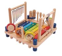 Jouets Table éveil musicale bébé en bois modèle carré Arc en Ciel I'm