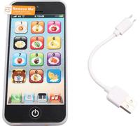 Jouets Téléphone Enfants Jeux Rechargeables Cellule Mobile avec Écran Tactile -Lumières Musique Enfants Bébé Jouets Éducatifs Cadeau de Noël