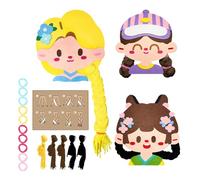 Jouets tressés pour filles, Livre occupé de princesse pour filles, Matériel pédagogique Livre occupé de princesse Braid, Jouet tressé en feutre de motricité fine, Jout