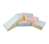 VELINDA Jouets – Set de 4 blocs en mousse - Haute élasticité - Rose/Bleu/Jaune