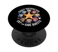 Joueur Amusant Qui Dit Facilement distrait Le côté des Chats PopSockets PopGrip Adhésif