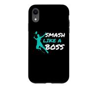 Joueur De Badminton Smash Like A Boss Entraîneur Coque pour iPhone XR