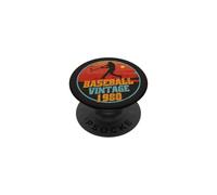 Joueur de Baseball-Ball Anniversaire né en 1980 Baseball PopSockets PopGrip Adhésif