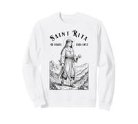 Joueur de Baseball drôle Patron Saint Rita Sport Sweatshirt