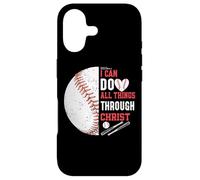 Joueur de Baseball I Can do All Things Through Christ Coque pour iPhone 17