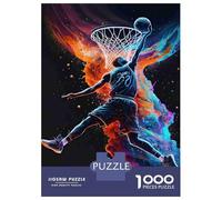 Joueur de Basket-Ball effectuant Un Slam Dunk 1000 Pièces Puzzle Adultes Puzzle Carton Épais - Ultra Dur, Détente Créativité, pour Les Amis Adultes 70x50cm/1000pcs