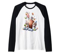 Joueur de Basket-Ball, entraîneur d'équipe, entraîneur, Lapin de Pâques Manche Raglan