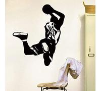 Joueur De Basket-Ball Silhouette Stickers Muraux Sports Décoration De La Maison Diy Amovible Vinyle Adhésif Stickers Enfants Garçons Chambre 56X66 Cm