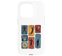 Joueur de Basket-Ball Vintage dessiné à la Main Slam Dunk garçons Enfants Hommes Coque pour iPhone 15 Pro
