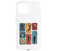 Joueur de Basket-Ball Vintage dessiné à la Main Slam Dunk garçons Enfants Hommes Coque pour iPhone 15