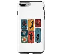 Joueur de Basket-Ball Vintage dessiné à la Main Slam Dunk garçons Enfants Hommes Coque pour iPhone 7 Plus/8 Plus