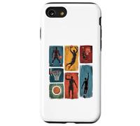 Joueur de Basket-Ball Vintage dessiné à la Main Slam Dunk garçons Enfants Hommes Coque pour iPhone SE (2020) / 7/8