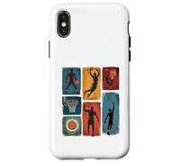 Joueur de Basket-Ball Vintage dessiné à la Main Slam Dunk garçons Enfants Hommes Coque pour iPhone X/XS