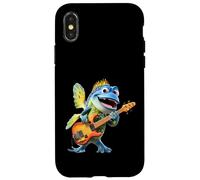 Joueur de Basse Funny Fish Rock Star Cartoon Coque pour iPhone X/XS