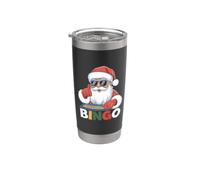 Joueur de bingo Père Noël Gobelet isotherme en acier inoxydable double paroi