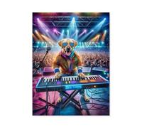 Joueur de Clavier，Puzzle pour Adultes 1000 Pièces en Papier Puzzles Jeu Cadeau Accueil Décoratif Mots Croisés（38x26cm）-AG22
