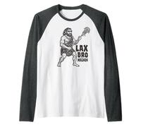 Joueur de Crosse Amusant - Tough Cool Lax Bro Magnon Manche Raglan