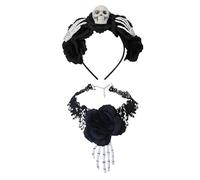 Joueur De Dentelle Gothique - Accessoire Costume De Cosplay D'Halloween | Femmes Collier Cercle Pour Cheveux Doux Pour Goth | Coiffure En Dentelle Pour Événements À Thème Masqué Fête De Noël