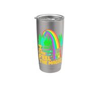 Joueur de disc-golf Funny Rainbow Ace I Can Feel The Magic Gobelet isotherme en acier inoxydable double paroi