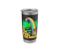 Joueur de disc-golf Funny Rainbow Ace I Can Feel The Magic Gobelet isotherme en acier inoxydable double paroi