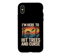 Joueur de Disc-Golf rétro I'm Here to Hit Trees and Curse Coque pour iPhone X/XS