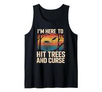 Joueur de Disc-Golf rétro I'm Here to Hit Trees and Curse Débardeur