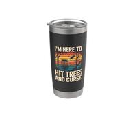 Joueur de disc-golf rétro I'm Here to Hit Trees and Curse Gobelet isotherme en acier inoxydable double paroi