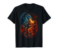 Joueur de Dual Dragon Flames Graphic Warriors T-Shirt
