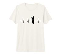 Joueur de flûte Heartline Flûte Musicien Aerophone T-Shirt Haut de Gamme
