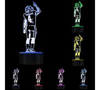 Joueur de football américain Creative 3D Illusion d'optique Lampe de table Personnalisé Nom personnalisé Joueur de rugby Sportman Lampe de nuit LED avec couleurs Signes lumineux modifiables Cadeaux